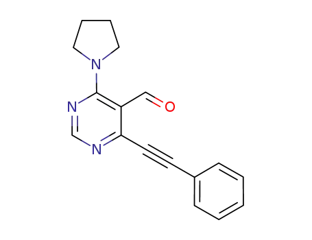 6-phenylethynyl-4-pyrrolidin-1-ylpyrimidine-5-carbaldehyde