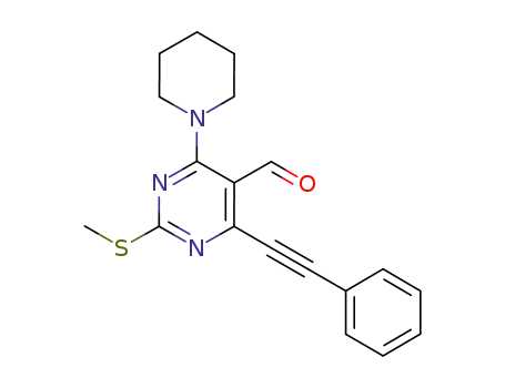 2-methylthio-6-phenylethynyl-4-(piperidin-1-yl)pyrimidine-5-carbaldehyde