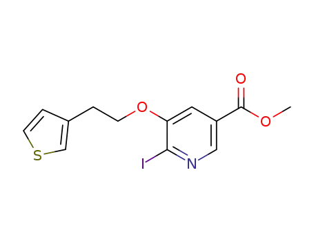 methyl 6-iodo-5-(2-(thiophen-3-yl)ethoxy)nicotinate