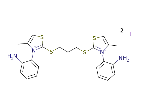 2,2'-(propane-1,3-diyldi(sulfanediyl))bis[3-(2-aminophenyl)-4-methyl-1,3-thiazol-3-ium] diiodide