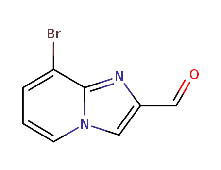 Molecular Structure of 1194375-12-6 (Imidazo[1,2-a]pyridine-2-carboxaldehyde, 8-bromo-)