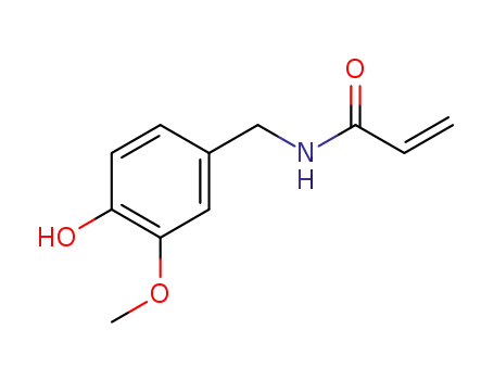 Molecular Structure of 852923-26-3 (2-Propenamide, N-[(4-hydroxy-3-methoxyphenyl)methyl]-)