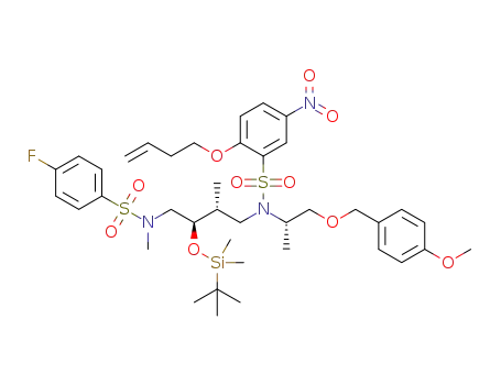 2-(but-3-en-1-yloxy)-N-((2R,3R)-3-((tert-butyldimethylsilyl)oxy)-4-(4-fluoro-Nmethylphenylsulfonamido)-2-methylbutyl)-N-((2S)-1-((4-methoxybenzyl)oxy)propan-2-yl)-5-nitrobenzenesulfonamide