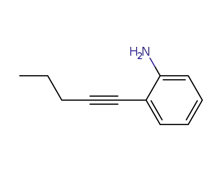 Molecular Structure of 26059-38-1 (Benzenamine, 2-(1-pentynyl)-)