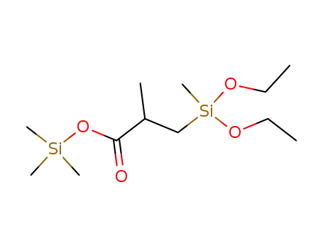 Molecular Structure of 23416-03-7 (Propanoic acid, 3-(diethoxymethylsilyl)-2-methyl-, trimethylsilyl ester)