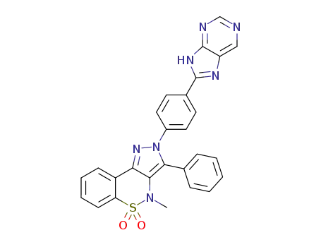 4-methyl-3-phenyl-2-[4-(9H-purin-8-yl)phenyl]-2,4-dihydropyrazolo[4,3c][1,2]benzothiazine 5,5-dioxide