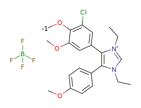 4-(3-chloro-4,5-dimethoxyphenyl)-5-(4-methoxyphenyl)-1,3-diethylimidazolium tetrafluoroborate