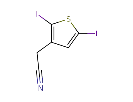 2-(2,5-diiodothiophen-3-yl)acetonitrile