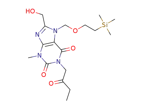 8-(hydroxymethyl)-3-methyl-1-(2-oxobutyl)-7-((2-(trimethylsilyl)ethoxy)methyl)-1H-purine-2,6(3H,7H)-dione