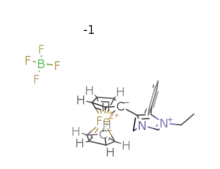 1,3-diethyl-4-ferrocenyl-5-phenylimidazolium tetrafluoroborate