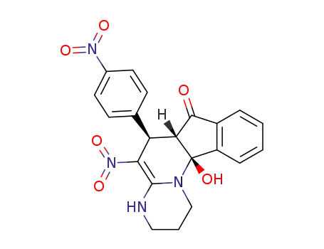 cis-11b-hydroxy-5-nitro-6-(4-nitrophenyl)-2,3,4,6,6a,11b-hexahydroindeno[2',1':5,6]pyrido[1,2-a]pyrimidin-7(1H)-one