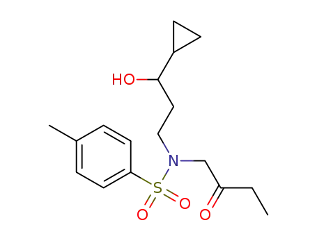 N-(3-cyclopropyl-3-hydroxypropyl)-4-methyl-N-(2-oxobutyl)benzenesulfonamide