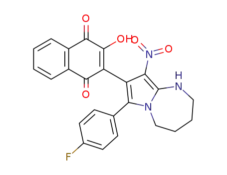 2-[7-(4-fluoro-phenyl)-9-nitro-2,3,4,5-tetrahydro-1H-pyrrolo[1,2-a][1,3]diazepin-8-yl]-3-hydroxy-[1,4]naphthoquinone