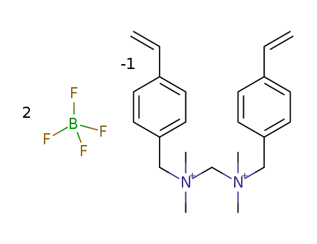 N,N'-(methylene)bis(N,N-dimethyl-1-(4-vinylphenyl)methanaminium) tetrafluoroborate