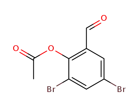 2-acetoxy-3,5-dibromobenzaldehyde