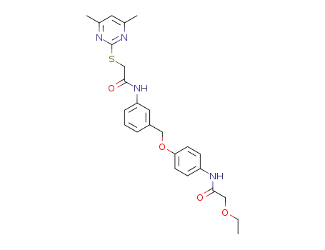 2-((4,6-Dimethylpyrimidine-2-yl)thio)-N-(3-((4-(2-ethoxyacetamido)phenoxy)methyl) phenyl)acetamide