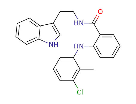 N-(2-(1H-indol-3-yl)ethyl)-2-((3-chloro-2-methylphenyl)amino)benzamide