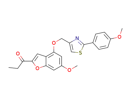 1-(6-methoxy-4-((2-(4-methoxyphenyl)thiazol-4-yl)methoxy)benzofuran-2-yl)propan-1-one