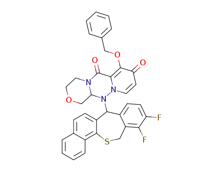 7-(benzyloxy)-12-(10,11-difluoro-7,12-dihydrobenzo[e]naphtho[1,2-b]thiepin-7-yl)-3,4,12,12a-tetrahydro-1H-[1,4]oxazino[3,4-c]pyrido[2,1-f][1,2,4]triazine-6,8-dione