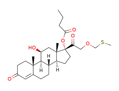 17α-Butanoyloxy-11β-hydroxy-21-(methylthio)methoxy-4-pregnene-3,20-dione