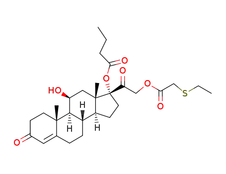 17α-Butanoyloxy-21-(ethylthio)acetoxy-11β-hydroxy-4-pregnene-3,20-dione
