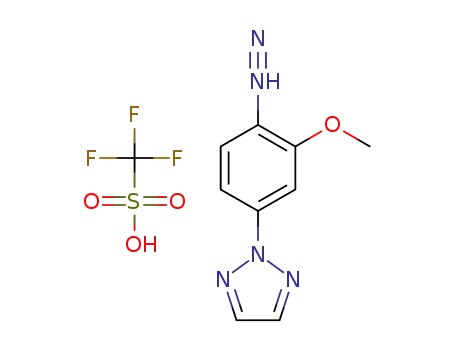 2-methoxy-4-(2H-1,2,3-triazol-2-yl)benzenediazonium trifluoromethanesulfonic salt
