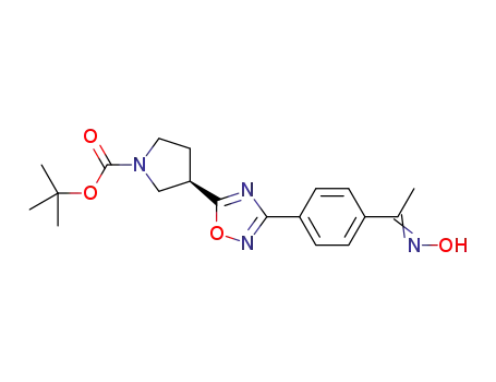 tert-butyl (R)-3-(3-(4-(1-(hydroxyimino)ethyl)phenyl)-1,2,4-oxadiazol-5-yl)pyrrolidine-1-carboxylate