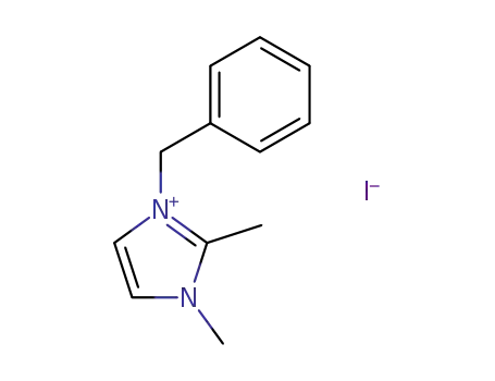 Molecular Structure of 15095-63-3 (1H-Imidazolium, 2,3-dimethyl-1-(phenylmethyl)-, iodide)