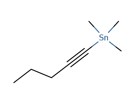 Molecular Structure of 1118-50-9 (Stannane, trimethyl-1-pentynyl-)