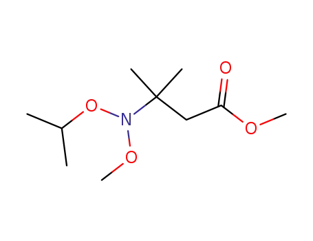 Molecular Structure of 82004-48-6 (Butanoic acid, 3-[methoxy(1-methylethoxy)amino]-3-methyl-, methyl
ester)