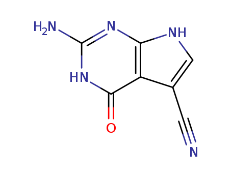 3H-Pyrrolo[2,3-d]pyrimidine-5-carbonitrile, 2-amino-4,7-dihydro-4-oxo-