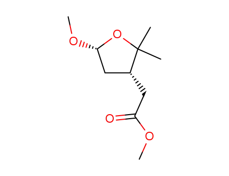 Methyl (3R*,5R*)-5-methoxy-2,2-dimethyltetrahydro-3-furanacetate