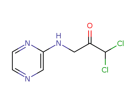 1,1-Dichloro-3-(pyrazin-2-ylamino)-propan-2-one
