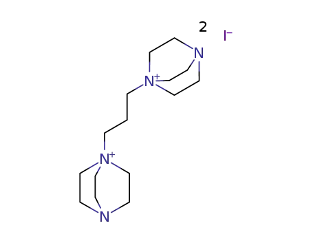Molecular Structure of 141438-05-3 (4-Aza-1-azoniabicyclo[2.2.2]octane, 1,1'-(1,3-propanediyl)bis-,
diiodide)