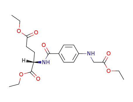Molecular Structure of 97280-23-4 (L-Glutamic acid, N-[4-[(2-ethoxy-2-oxoethyl)amino]benzoyl]-, diethyl
ester)