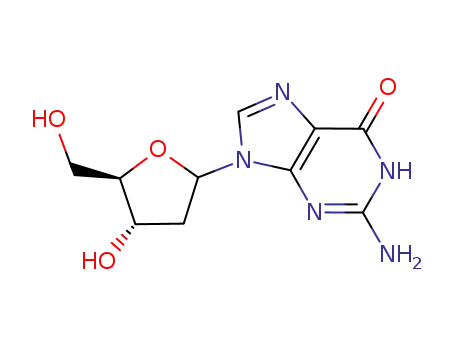 Molecular Structure of 961-07-9 (2'-Deoxyguanosine monohydrate)