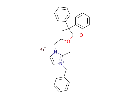 1-Benzyl-2-methyl-3-(5-oxo-4,4-diphenyl-tetrahydro-furan-2-ylmethyl)-3H-imidazol-1-ium; bromide
