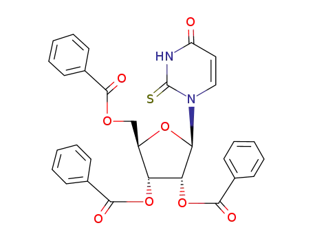 Molecular Structure of 21052-18-6 (2’,3’,5’-Tri-O-benzoyl-2-thiouridine)