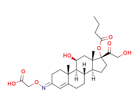 syn-cortisol 17-butyrate-3-(O-carboxymethyl)-oxime
