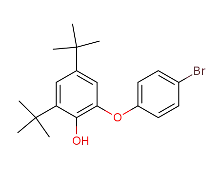 Molecular Structure of 91378-14-2 (Phenol, 2-(4-bromophenoxy)-4,6-bis(1,1-dimethylethyl)-)