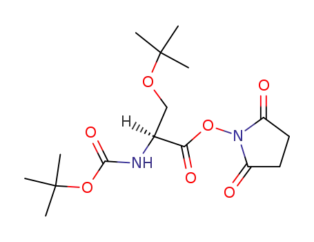 Molecular Structure of 75141-72-9 (Carbamic acid,
[1-[(1,1-dimethylethoxy)methyl]-2-[(2,5-dioxo-1-pyrrolidinyl)oxy]-2-oxoeth
yl]-, 1,1-dimethylethyl ester, (S)-)