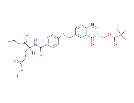 Diethyl N-(4-(((3,4-dihydro-4-oxo-3-((pivaloyl)oxy) methyl-6-quinazolinyl)methyl)amino)benzoyl)-L-glutamate