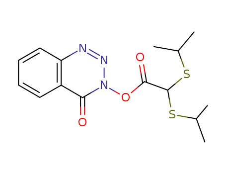 Molecular Structure of 156881-71-9 (1,2,3-Benzotriazin-4(3H)-one, 3-[[bis[(1-methylethyl)thio]acetyl]oxy]-)