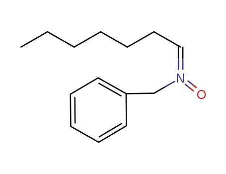 Molecular Structure of 105798-17-2 (Benzenemethanamine, N-heptylidene-, N-oxide)