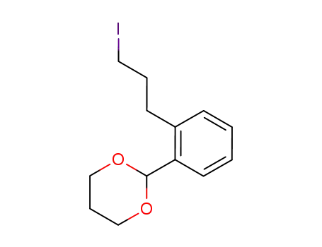 Molecular Structure of 171086-95-6 (1,3-Dioxane, 2-[2-(3-iodopropyl)phenyl]-)