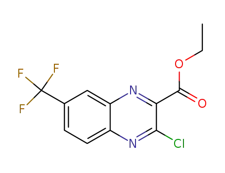 Molecular Structure of 194423-79-5 (ETHYL 3-CHLORO-7-(TRIFLUOROMETHYL)QUINOXALINE-2-CARBOXYLATE)