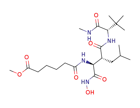 5-[(1S,2R)-2-((S)-2,2-Dimethyl-1-methylcarbamoyl-propylcarbamoyl)-1-hydroxycarbamoyl-4-methyl-pentylcarbamoyl]-pentanoic acid methyl ester