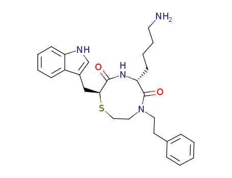 (2S,5R)-5-(4-Amino-butyl)-2-(1H-indol-3-ylmethyl)-7-phenethyl-[1,4,7]thiadiazonane-3,6-dione