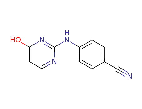 Molecular Structure of 189956-45-4 (4-N[2(4-HYDROXYPYRIMIDINYL)]AMINOBENZONITRILE)