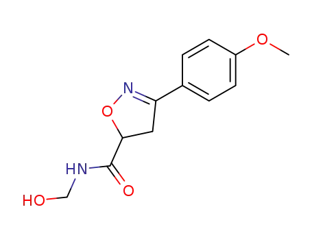 3-(4-methoxy-phenyl)-4,5-dihydro-isoxazole-5-carboxylic acid hydroxymethyl-amide